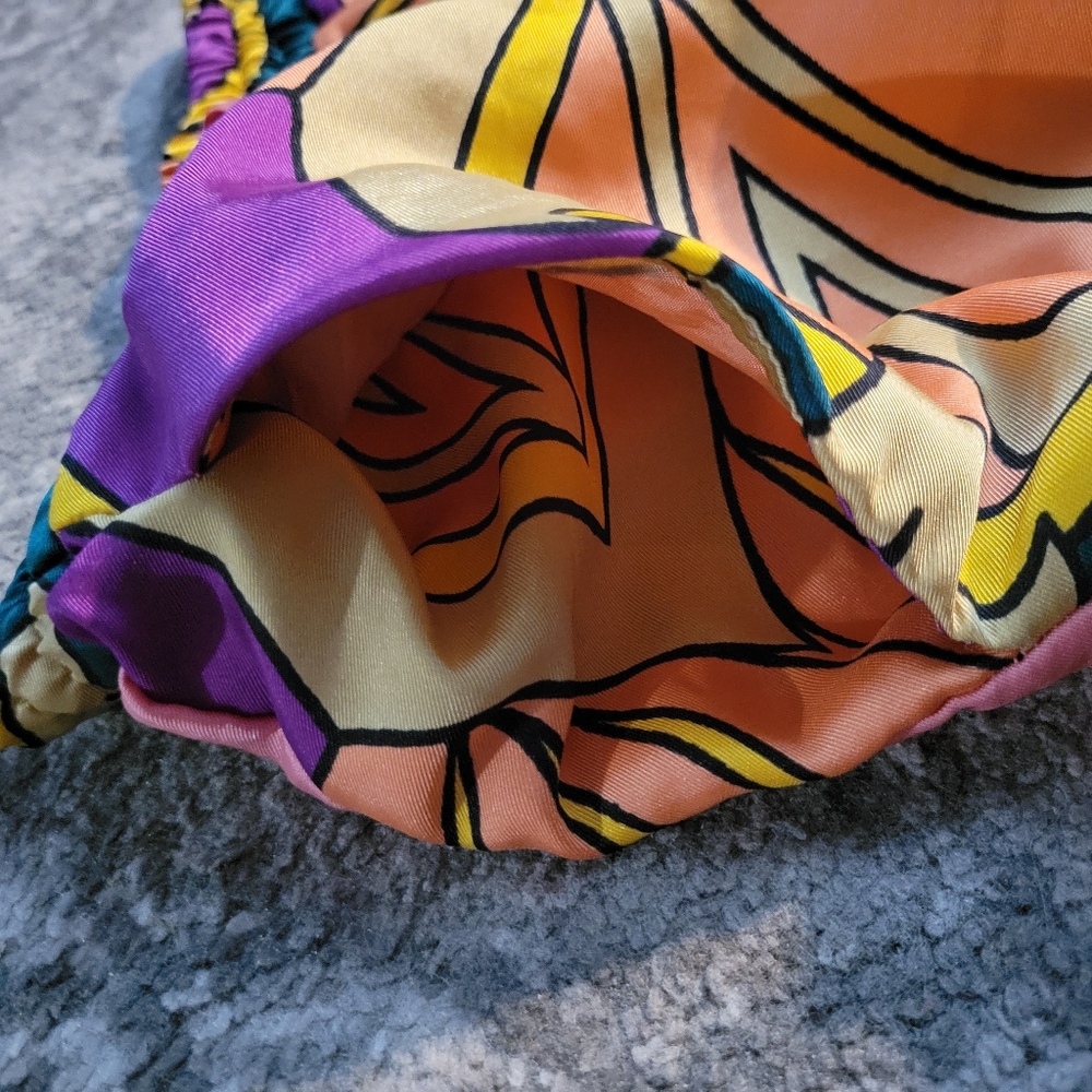 ZARA ✨BLOGGERS FAV Colorful Printed Satin Pajama Style Pant Size XS - Picture 12 of 15